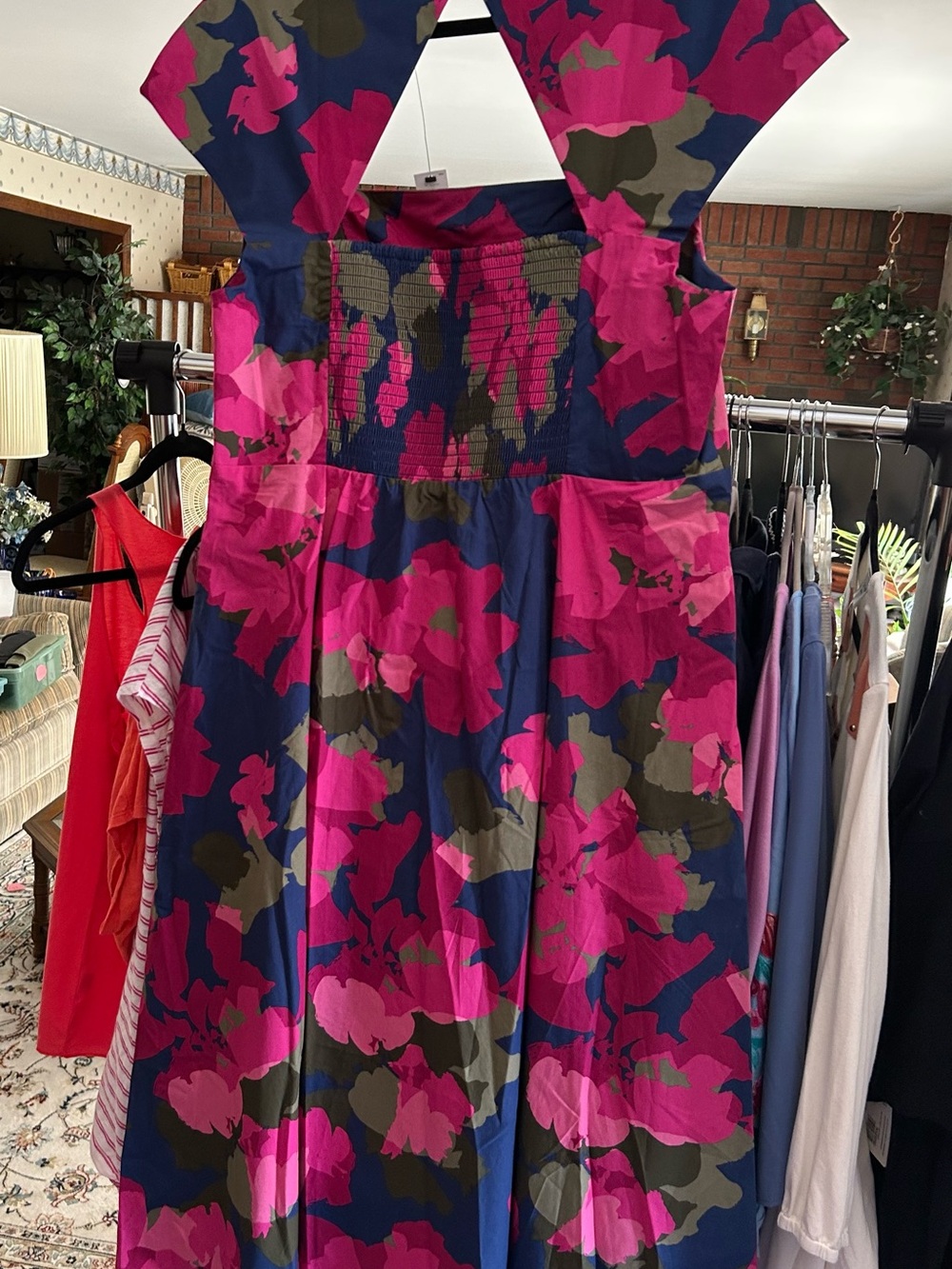 Banana Republic Square-Neck Floral Dress -Size XL NEW with TAG - Picture 2 of 6